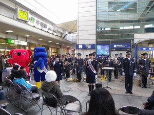 千葉駅前での１１０番広報イベント